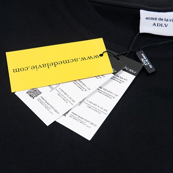 Acme De La Vie Bear Front And Back Print Short Sleeves Print Black - Picture 9 of 9